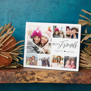 Plaque Photo Cadeau pour les meilleurs amis 7 Photo Collage Coe