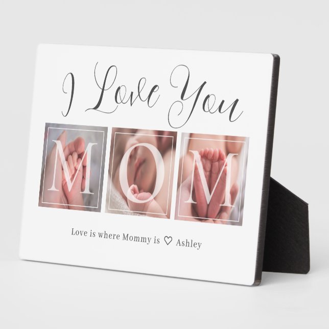 Plaque Photo Cadeau pour Maman 3 Bloc de collage de photos Plaq (Côté)