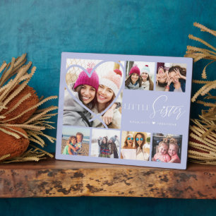 Plaque Photo Cadeau Pour Petite Soeur 7 Photo Collage Coeur BFF