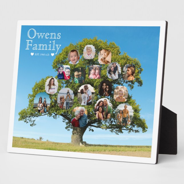 Plaque Photo Cadeau Unique et Inoubliable | Arbre Généalogique  (Côté)