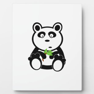 Plaque Photo Cadeaux blancs noirs de destin d'ours panda