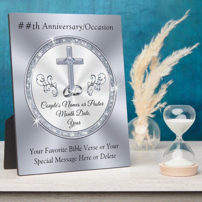 Plaque Photo Cadeaux d'anniversaire chrétiens personnalisés, to (Côté)