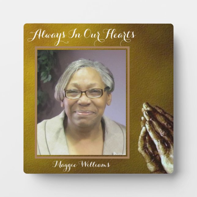 Plaque Photo Cadre commémoratif personnalisé (Devant)