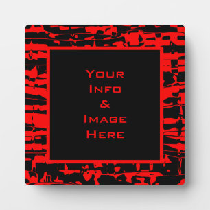Plaque Photo Cadre de crack rouge