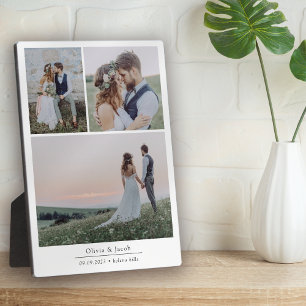 Plaque Photo Cadre de photo de mariage minimaliste 3 images
