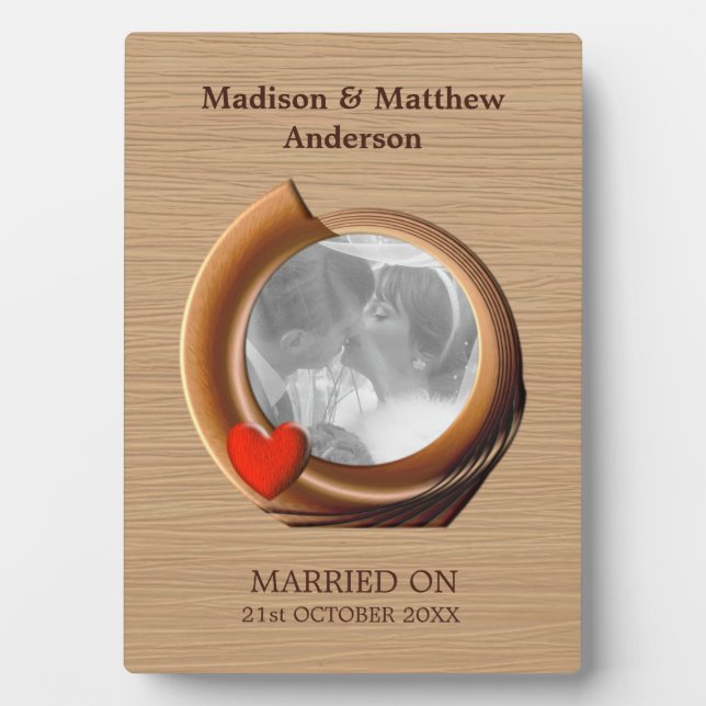 Plaque Photo Cadre en bois photo personnalisé (Devant)