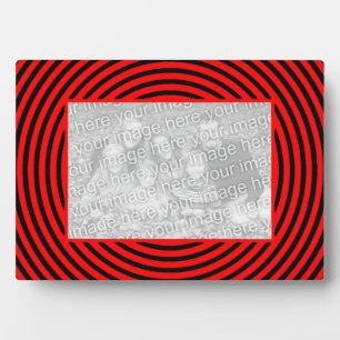 Plaque Photo Cadre photo Cercles rouges et noirs tournoyants