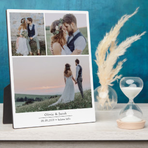 Plaque Photo Cadre photo minimaliste 3 images Mariage