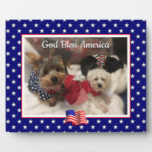 Plaque Photo Cadre photo personnalisé USA American Flag Patriot