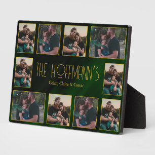 Plaque Photo Cadres élégants émeraude vert or 10 Photo de famil