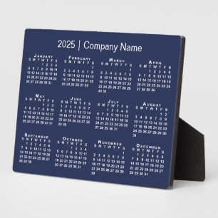 Plaque Photo Calendrier 2025 Nom de la société Marine Blue Desk