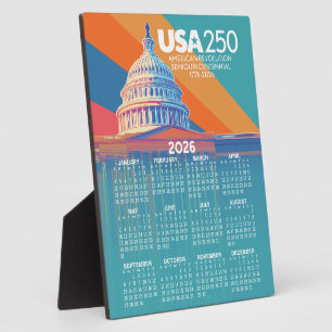 Plaque Photo Calendrier 2026 avec le dôme du Capitole des États