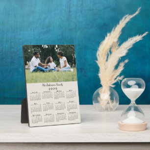 Plaque Photo Calendrier 2026 personnalisé avec photo et nom Bei