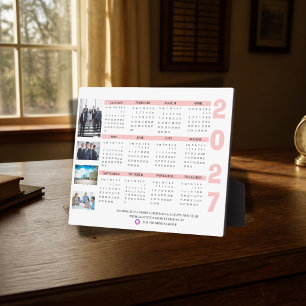 Plaque Photo Calendrier 2027 Photo d'entreprise Noël Nouvel An