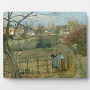 Plaque Photo Camille Pissarro La clôture, 1872 (huile sur toi