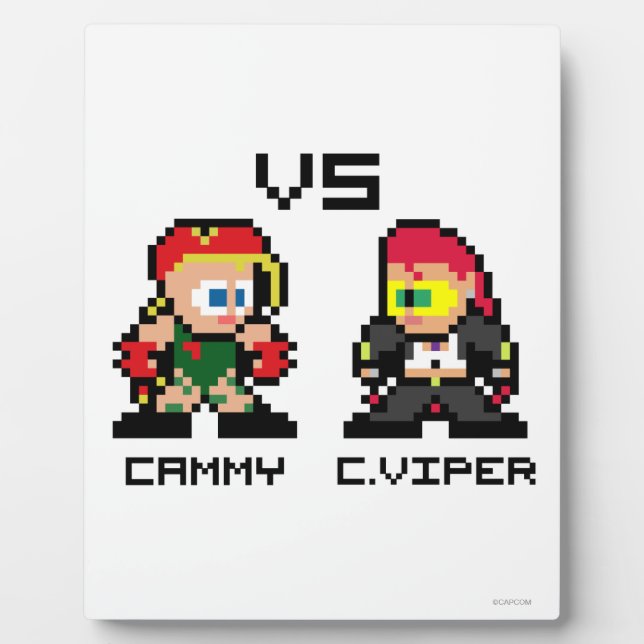 Plaque Photo Cammy VS C.Viper 8 bits (Devant)