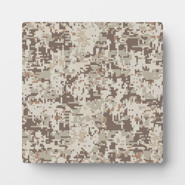 Plaque Photo Camouflage numérique de style désert (Devant)