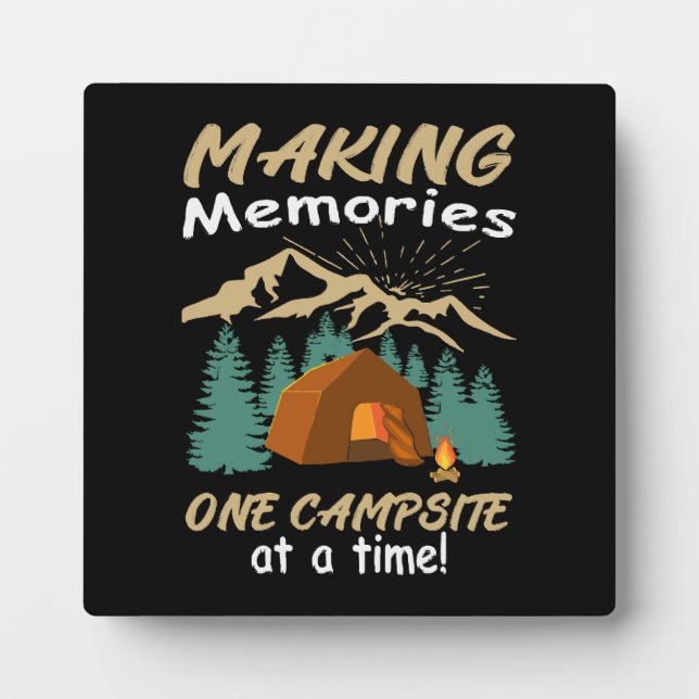 Plaque Photo CAMPING, souvenirs (Devant)