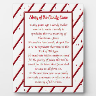 Plaque Photo Candy Cane Story