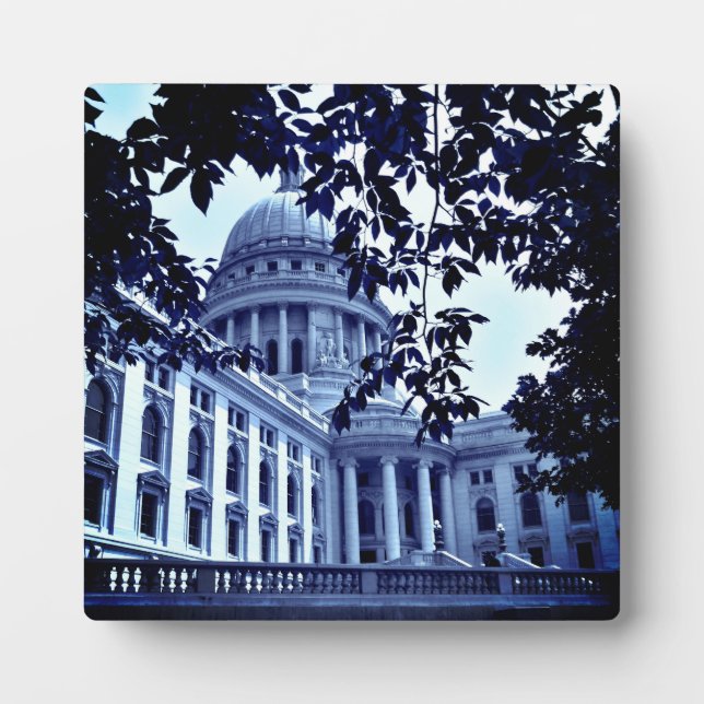 Plaque Photo Capitole de l'État du Wisconsin (Devant)