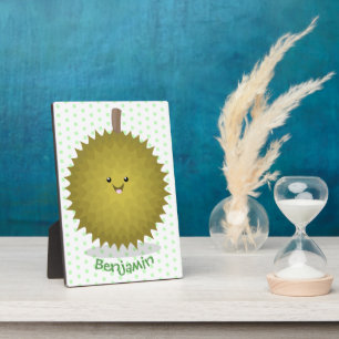Plaque Photo Caricature de durian joyeux