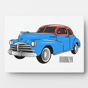 Plaque Photo Caricature de voiture classique 1948