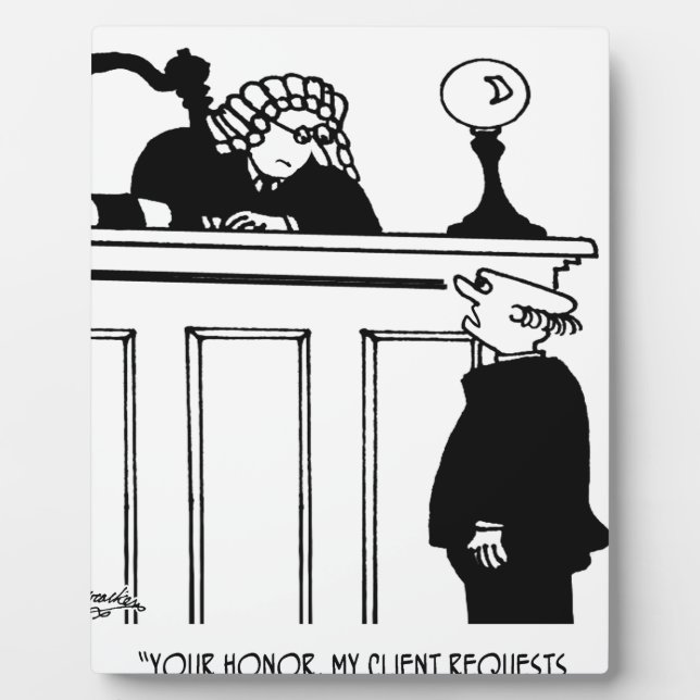 Plaque Photo Caricature du procureur 5496 (Devant)