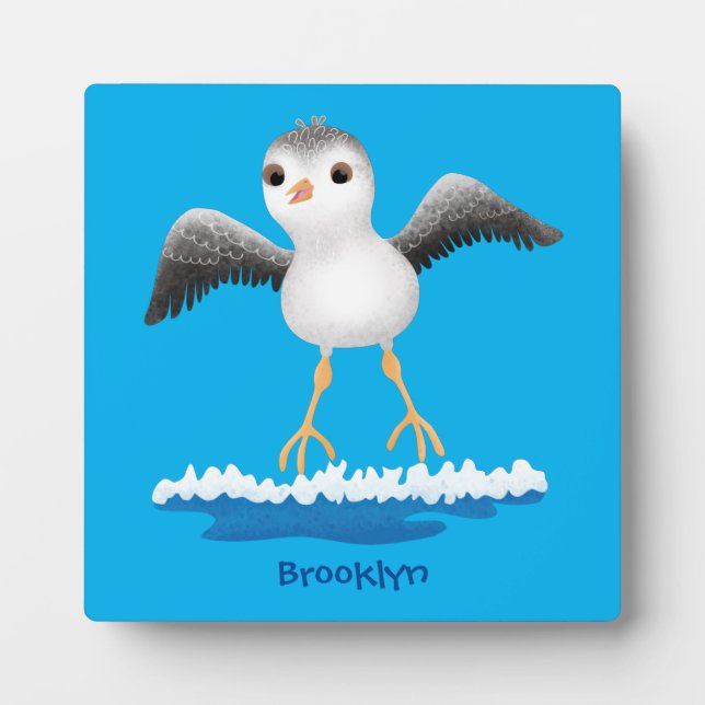 Plaque Photo Caricature en bécasseau mignon (Devant)