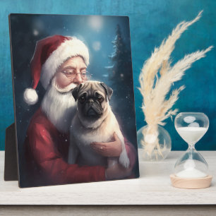 Plaque Photo Carlin Avec Noël Festif Du Père Noël