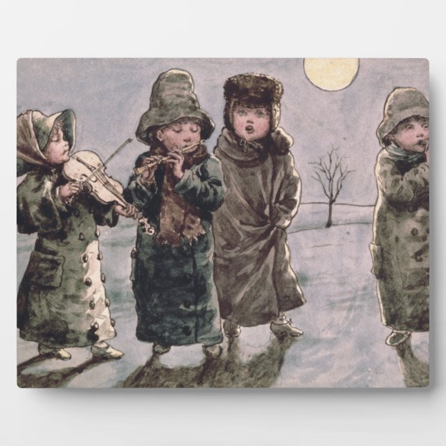 Plaque Photo Carolage de Noël (avec papier) (Devant)