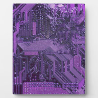 Carte Cyber Circuit Purple Tech Art Electronique