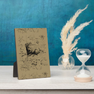 Plaque Photo Carte de constellation vintage du Bélier par Hevel