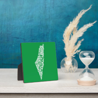 Plaque Photo Carte de la Palestine libre et drapeau du Canada (