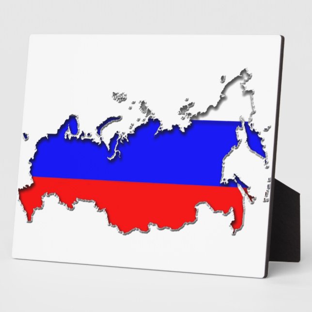 Plaque Photo Carte de la Russie (Côté)