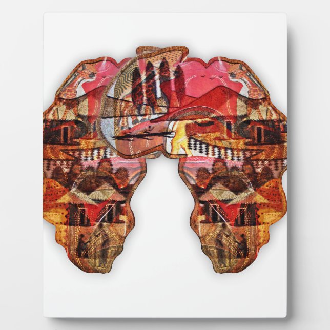 Plaque Photo Carte de l'Afrique : Célébrer la saison avec la cu (Devant)