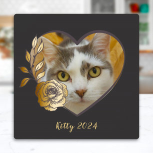 Plaque Photo Carte de texte encadrée au coeur