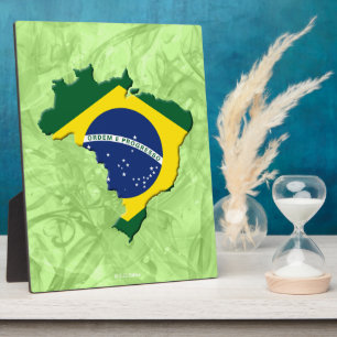 Plaque Photo Carte du Brésil