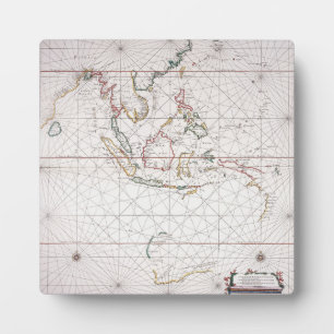 Plaque Photo Carte maritime Est de l'Inde Indonésie