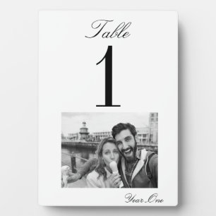 Plaque Photo Carte Numéro de table Mariage Moments chères (5x7)