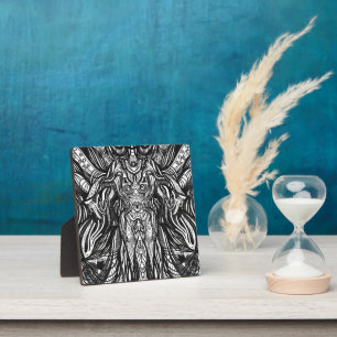 Plaque Photo Carte postale Corps Visage Hibou Noir