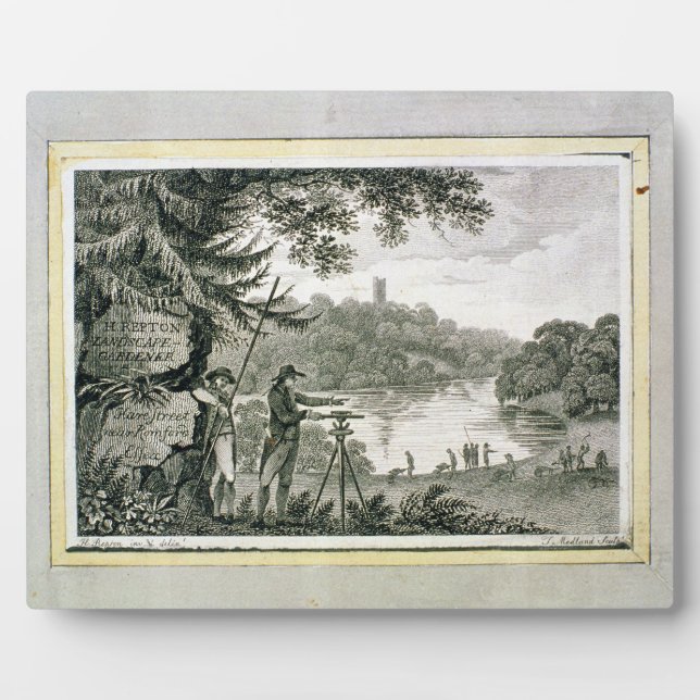 Plaque Photo Carte téléphonique de Humphrey Repton, gravée par  (Devant)