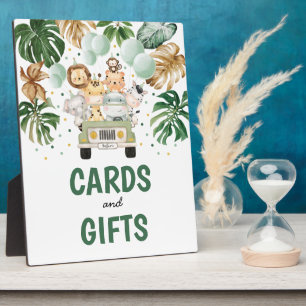 Plaque Photo Cartes & Cadeaux Baby shower Safari tropical Anima