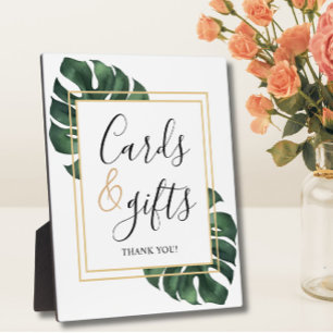 Plaque Photo Cartes et Cadeaux Panneau de Mariage Feuille de Mo