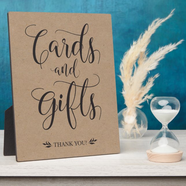 Plaque Photo Cartes et cadeaux SIGNE Mariage rustique (Côté)