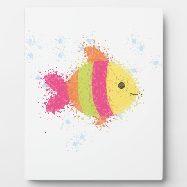 Plaque Photo Carton de poisson mignon (Devant)