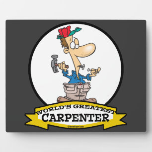 PLAQUE PHOTO CARTOON HOMME CARPENTER LE PLUS GRAND MONDE