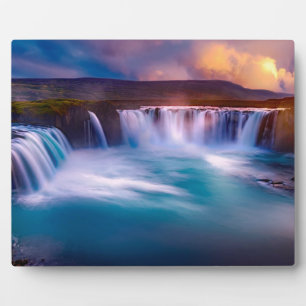 Plaque Photo Cascade de Goðafoss Islande