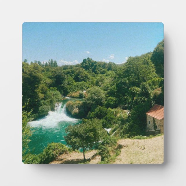 Plaque Photo Cascades de Krka - Parc national de Krka - Croatie (Devant)