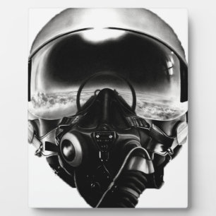 Plaque Photo Casque de pilote de chasse