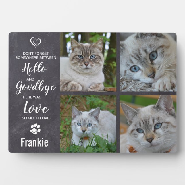 Plaque Photo Cat Memorial Keepsaké Sympathy Pet Loss Memorial (Devant)